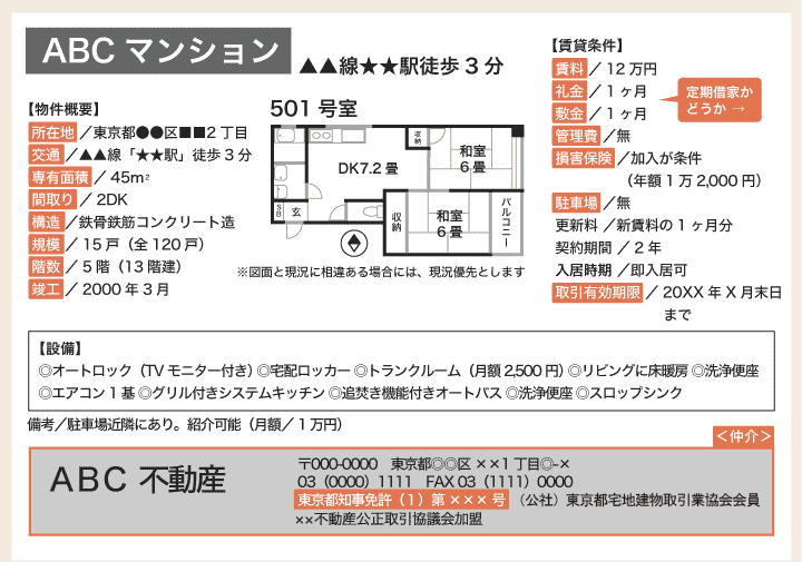 不動産広告サンプル